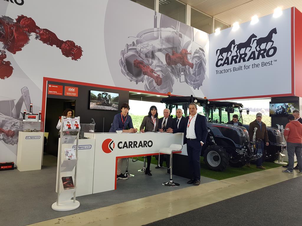  Carraro spare parts and tractors at Techagro fair (April 8-12, 2018)