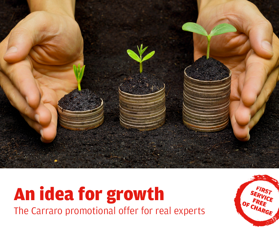 Coup de pouce à la croissance - Promotion Carraro pour les vrais connaisseurs
